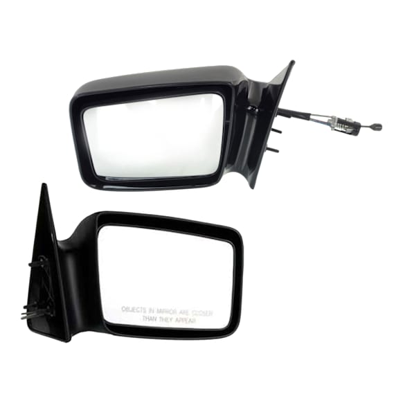 1987-1996 Dodge Dakota - Driver and Passenger Side Mirrors, Manual Adjust, Non-Folding, Non-Heated, Paintable, No Signal Light, No Memory, No Puddle Light, No Auto-Dimming, No Blind Spot Feature