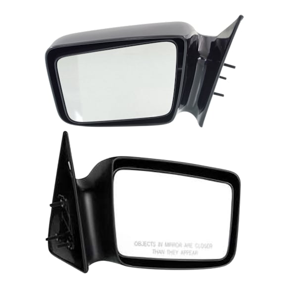 Driver and Passenger Side Mirrors, Manual Adjust, Non-Folding, Non-Heated, Textured Black, No Signal Light, No Memory, No Puddle Light, No Auto-Dimming, No Blind Spot Feature