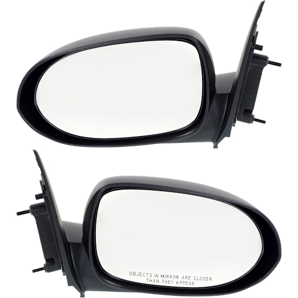 Driver and Passenger Side Mirrors, Manual Adjust, Non-Folding, Non-Heated, Textured Black, No Signal Light, No Memory, No Puddle Light, No Auto-Dimming, No Blind Spot Feature