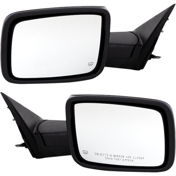 Driver and Passenger Side Mirror, Power Adjust, Heated, Manual Folding, Paintable, In-housing Signal Light, No Memory, With Puddle Light, No Auto-Dimming, No Blind Spot Feature