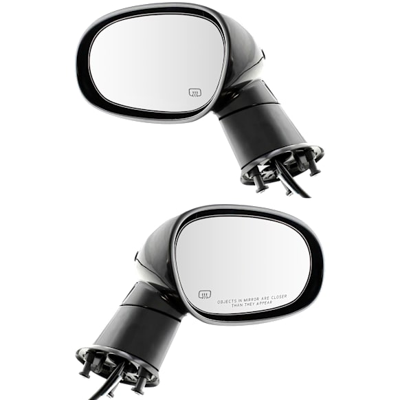 2008-2012 Dodge Challenger - Driver and Passenger Side Mirrors, Power, Manual Folding, Heated, Paintable, No Signal Light, No Memory, No Puddle Light, No Auto-Dimming, No Blind Spot Feature