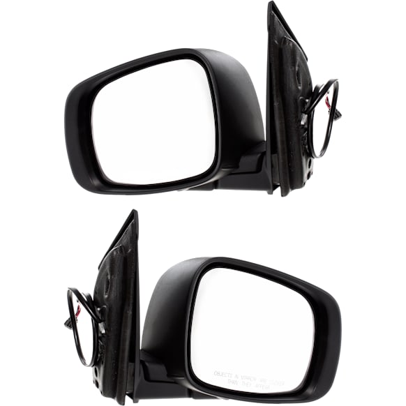 Driver and Passenger Side Mirror, Power Adjust, Heated, Manual Folding, Textured Black, No Signal Light, No Memory, No Puddle Light, No Auto-Dimming, No Blind Spot Feature