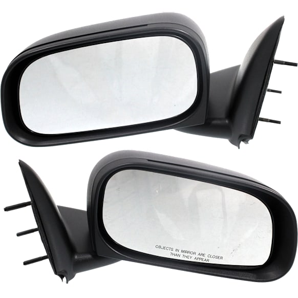 Driver and Passenger Side Mirrors, Manual Adjust, Manual Folding, Non-Heated, Textured Black, No Signal Light, No Memory, No Puddle Light, No Auto-Dimming