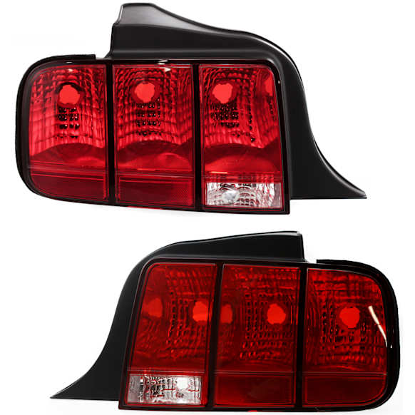 2006 Ford Mustang Base - Driver and Passenger Side Halogen Tail Light, Without bulb(s), OE Replacement