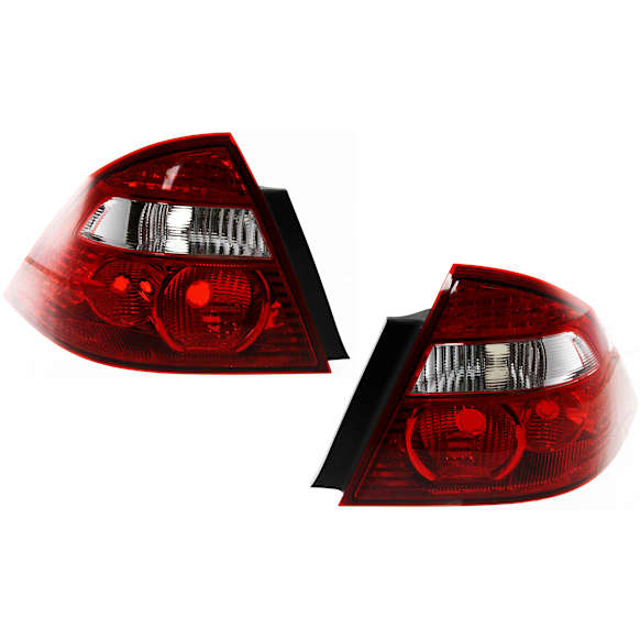 Driver and Passenger Side Halogen Tail Light, Without bulb(s), OE Replacement