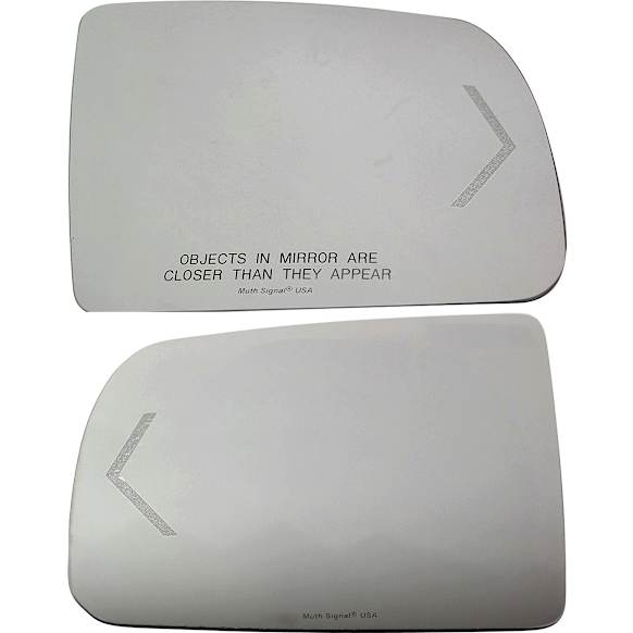 Driver and Passenger Side Mirror Glass, Heated, No Blind Spot Feature