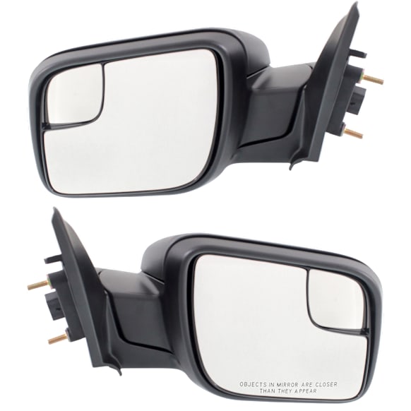 Driver and Passenger Side Mirrors, Power, Manual Folding, Non-Heated, Textured Black, No Signal Light, No Memory, No Puddle Light, No Auto-Dimming, With Blind Spot Glass