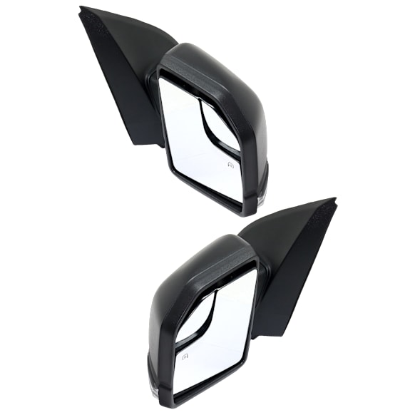Driver and Passenger Side Mirrors, Power, Heated, Manual Folding, Textured Black, No Puddle Light, with Blind Spot Glass, Ambient Air Temperature Sensor Not Included In Passenger Side