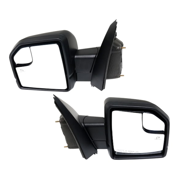 Driver and Passenger Side Mirror, Power Adjust, Heated, Power Folding, Paintable, In-housing Signal Light, With Memory, With Puddle Light, No Auto-Dimming, With Blind Spot Glass