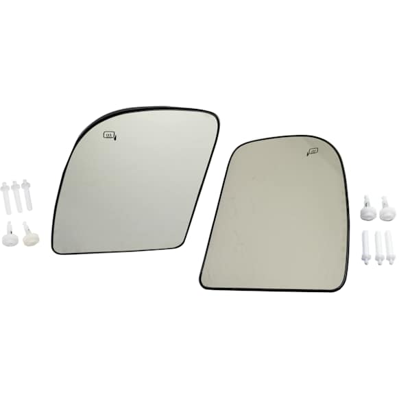2000-2005 Ford Excursion - Driver and Passenger Side, Upper Mirror Glass, Heated, Towing, Flat, With Backing Plate, Includes (2) Mirror Glasses
