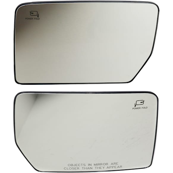 2010 Ford F-150 STX - Mirror Glass Driver and Passenger Side, For Models With Power Standard Mirror, With Puddle Lamp, Heated, No Blind Spot Feature, No Signal Light
