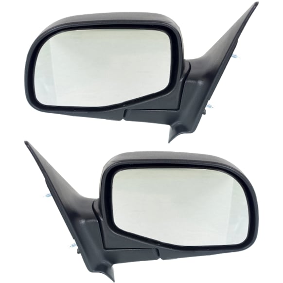 1997 Mazda B2300 - Driver and Passenger Side Mirror, Manual Adjust, Non-Heated, Paintable, Manual Folding, No Signal Light, No Blind Spot Feature, No Memory, No Puddle Light, No Auto-Dimming