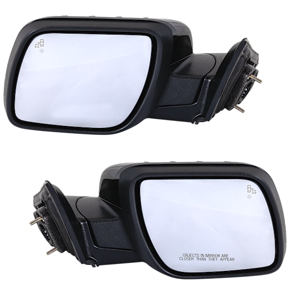 2016-2019 Ford Explorer - Driver and Passenger Side Mirrors, Power, Power Folding, Heated, Paintable, In-housing Signal Light, With memory, With Puddle Light, No Auto-Dimming, With Blind Spot Detection in Glass
