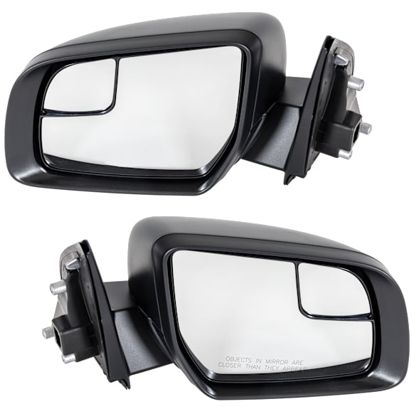 2023 Ford Ranger - Driver and Passenger Side Mirror, Manual Adjust, Non-Heated, Textured Black, Manual Folding, No Signal Light, No Blind Spot Feature, No Memory, No Puddle Light, No Auto-Dimming