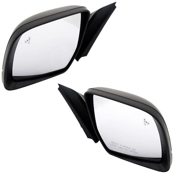 2019-2023 Ford Ranger - Driver and Passenger Side Mirror, Power Adjust, Non-Heated, Power Folding, Textured Black, No Signal Light, No Memory, No Puddle Light, No Auto-Dimming, With Blind Spot Glass