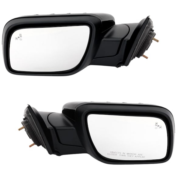 2013 Ford Explorer - Driver and Passenger Side Mirror, Power Adjust, Heated, Paintable, Manual Folding, In-housing Signal Light, With Blind Spot Detection in Glass, Without Memory Recall, With Puddle Light, No Auto-Dimming
