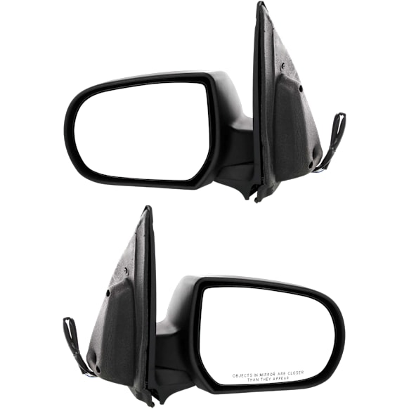 Driver and Passenger Side Mirrors, Power, Manual Folding, Non-Heated, Textured Black, No Signal Light, No Memory, No Puddle Light, No Auto-Dimming, No Blind Spot Feature