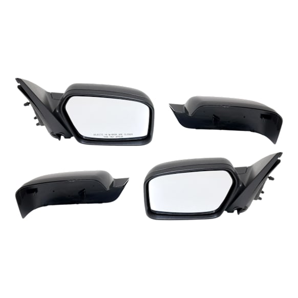 2010 Ford Fusion S - Driver and Passenger Side Mirror, Power Adjust, Non-Heated, With 1 Paintable and 1 Textured Black Cap, Non-Folding, No Signal Light, No Blind Spot Feature, No Memory, No Puddle Light, No Auto-Dimming