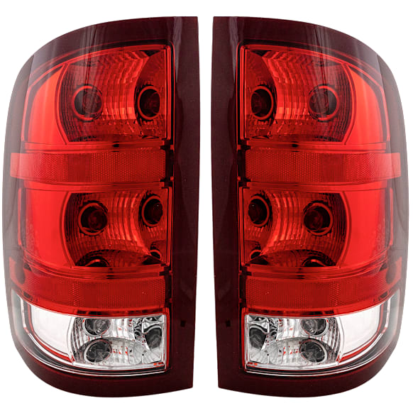 Driver and Passenger Side Halogen Tail Light, With bulb(s), OE Replacement