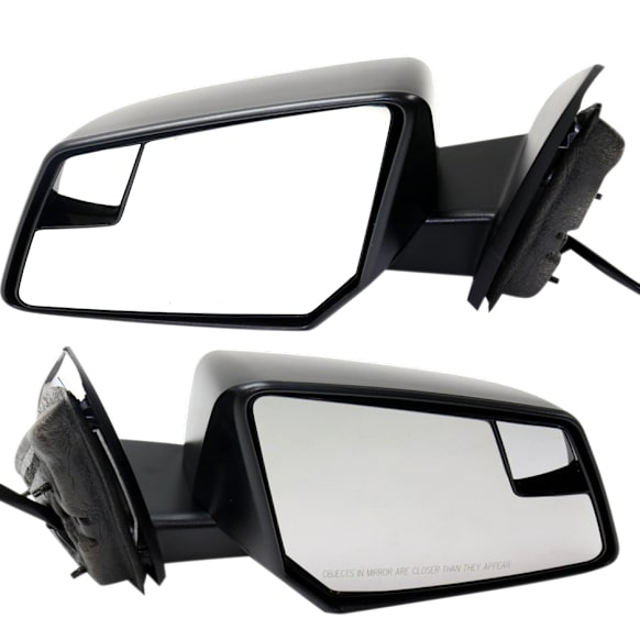 2014 GMC Acadia - Driver and Passenger Side Mirror, Power Adjust, Non-Heated, Textured Black, Manual Folding, No Signal Light, With Blind Spot Glass, No Memory, No Puddle Light, No Auto-Dimming