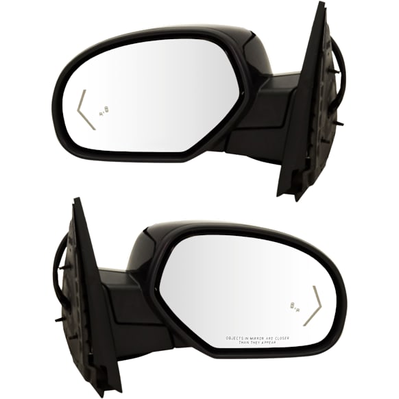 2007-2014 Chevrolet Suburban 1500 - Driver and Passenger Side Mirror, Power Adjust, Heated, Power Folding, Paintable, In-glass Signal Light, With Memory, With Puddle Light, No Auto-Dimming, With Blind Spot Detection in Glass