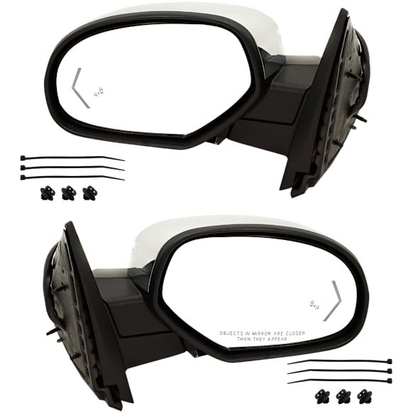 Driver and Passenger Side Mirror, Power Adjust, Heated, Power Folding, Chrome, In-glass Signal Light, With Memory, With Puddle Light, No Auto-Dimming, With Blind Spot Detection in Glass