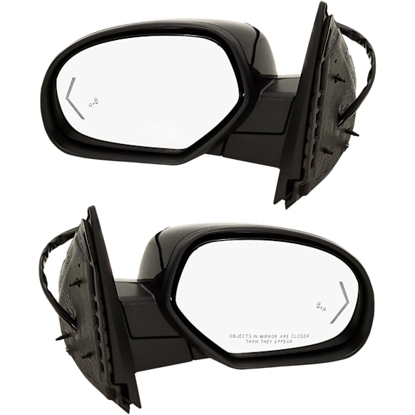 2014 Chevrolet Suburban 1500 - Driver and Passenger Side Mirror, Power Adjust, Heated, Textured Black, Power Folding, In-glass Signal Light, With Blind Spot Detection in Glass, With Memory, With Puddle Light, No Auto-Dimming