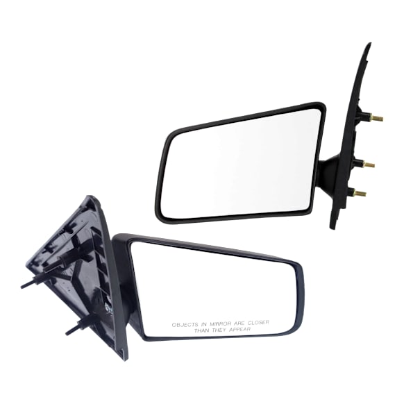 Driver and Passenger Side Mirrors, Manual Adjust, Manual Folding, Non-Heated, Textured Black, No Signal Light, No Memory, No Puddle Light, No Auto-Dimming