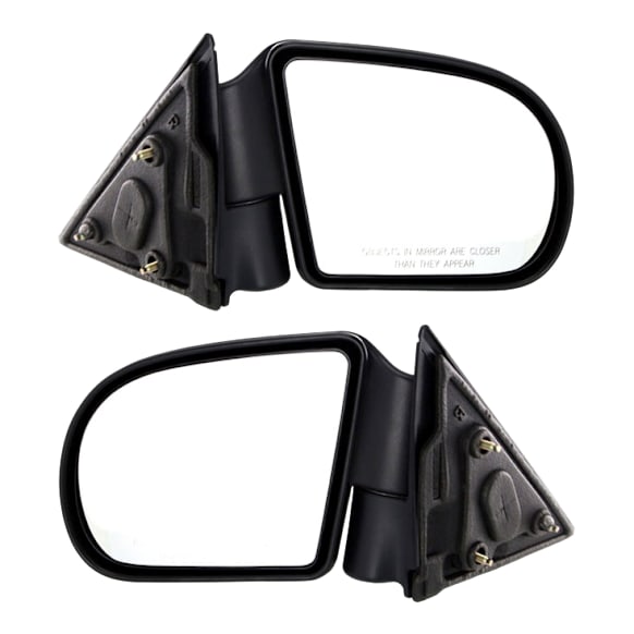 Driver and Passenger Side Mirror, Power Adjust, Heated, Manual Folding, Textured Black, No Signal Light, No Memory, No Puddle Light, No Auto-Dimming, No Blind Spot Feature