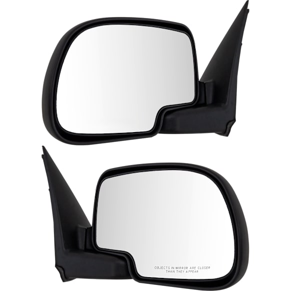 Driver and Passenger Side Mirror, Manual Adjust, Non-Heated, Manual Folding, Textured Black, No Signal Light, No Memory, No Puddle Light, No Auto-Dimming, No Blind Spot Feature