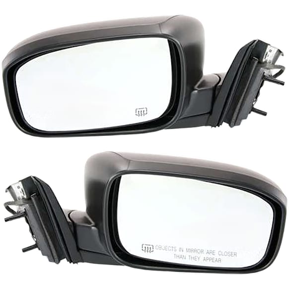 Driver and Passenger Side Mirror, Power Adjust, Heated, Manual Folding, Paintable, No Signal Light, No Memory, No Puddle Light, No Auto-Dimming, No Blind Spot Feature
