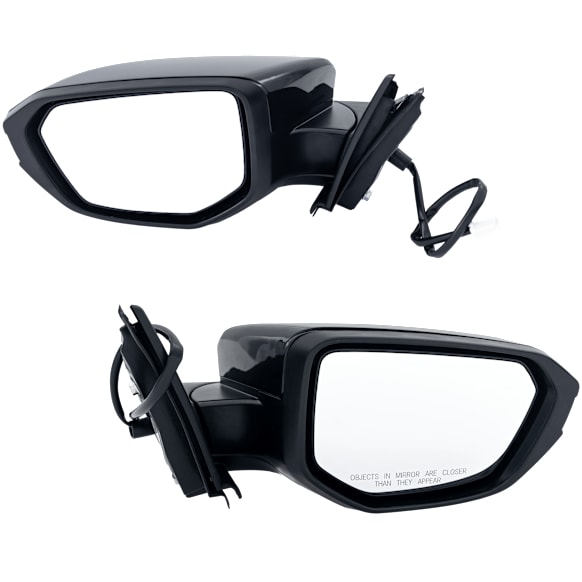 2018 Honda Civic - Driver and Passenger Side Mirror,  For Models Without Side View Camera, Power Adjust, Non-Heated, Paintable, Manual Folding, No Signal Light, No Blind Spot Feature, No Memory, No Puddle Light, No Auto-Dimming, Hatchback
