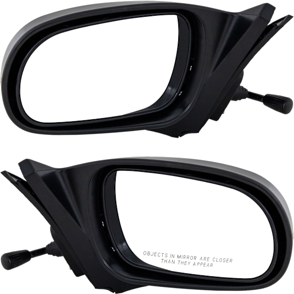 Driver and Passenger Side Mirror, Manual Adjust, Non-Heated, Non-Folding, Textured Black, No Signal Light, No Memory, No Puddle Light, No Auto-Dimming, No Blind Spot Feature