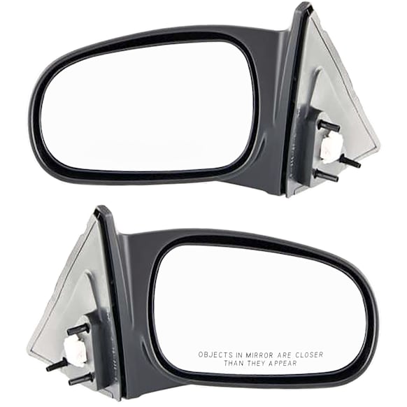 Sedan Driver and Passenger Side Mirror, Power Adjust, Non-Heated, Non-Folding, Textured Black, No Signal Light, No Memory, No Puddle Light, No Auto-Dimming, No Blind Spot Feature