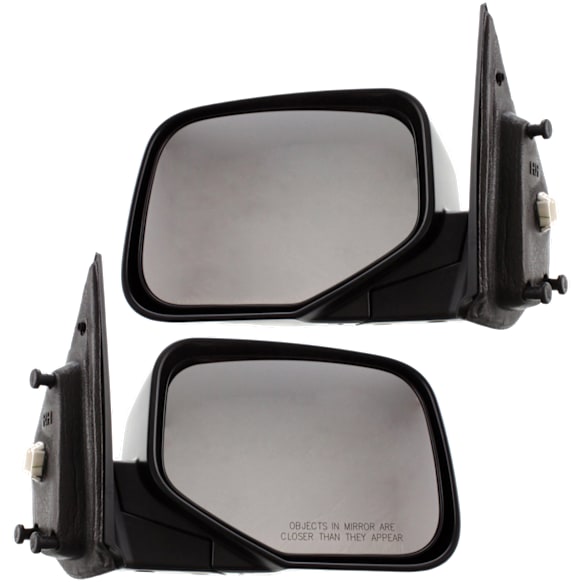 Driver and Passenger Side Mirror, Power Adjust, Non-Heated, Manual Folding, Textured Black, No Signal Light, No Memory, No Puddle Light, No Auto-Dimming, No Blind Spot Feature