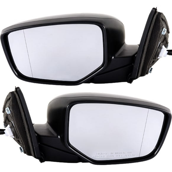 Driver and Passenger Side Mirror, Power Adjust, Non-Heated, Manual Folding, Paintable, No Signal Light, No Memory, No Puddle Light, No Auto-Dimming, No Blind Spot Feature
