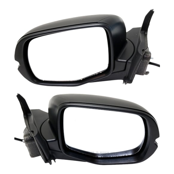 2016 Honda Pilot LX - Driver and Passenger Side Mirror, Power Adjust, Non-Heated, Textured Black, Manual Folding, No Signal Light, No Blind Spot Feature, No Memory, No Puddle Light, No Auto-Dimming
