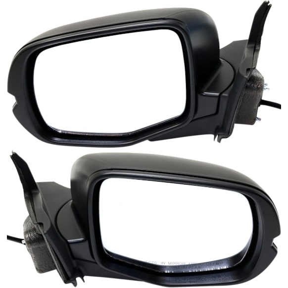 2016-2021 Honda Pilot - Driver and Passenger Side Mirrors, Power, Manual Folding, Non-Heated, Textured Black, No Signal Light, No Memory, No Puddle Light, No Auto-Dimming, No Blind Spot Feature