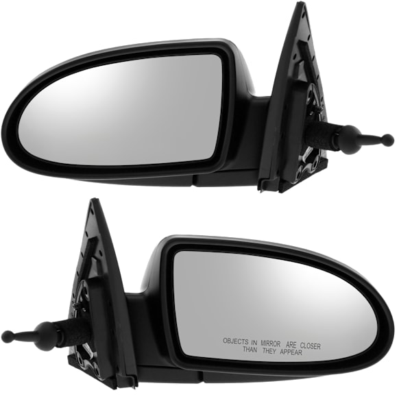 Driver and Passenger Side Non-Towing Mirrors, Manual Adjust, Manual Folding, Non-Heated, Textured Black, No Signal Light, No Memory, No Puddle Light, No Auto-Dimming