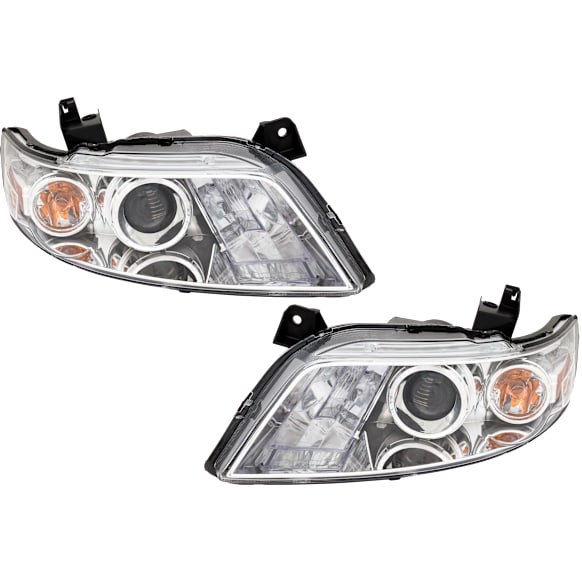 Driver and Passenger Side Headlights, without Bulbs, HID/Xenon, without Control Unit