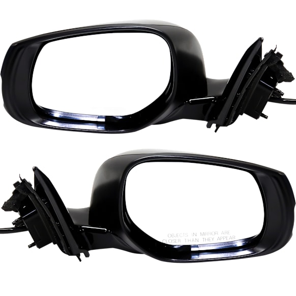 2014 Infiniti Q50 - Driver and Passenger Side Mirror, For Models Without Around View Monitor, Power Adjust, Heated, Paintable, Manual Folding, In-housing Signal Light, No Blind Spot Feature, No Memory, No Puddle Light, No Auto-Dimming