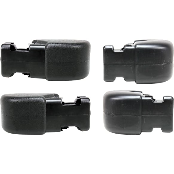 Front and Rear, Driver and Passenger Side Bumper End, Primed Plastic