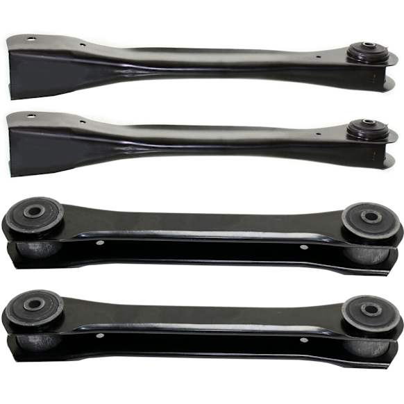 Front, Driver and Passenger Side, Upper and Lower Control Arms