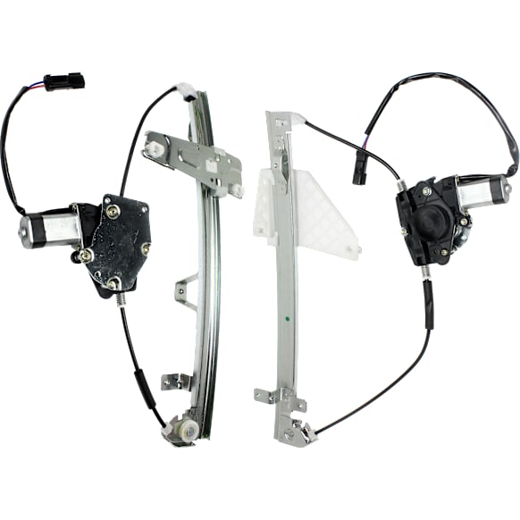 Rear, Driver and Passenger Side Power Window Regulator, With Motor