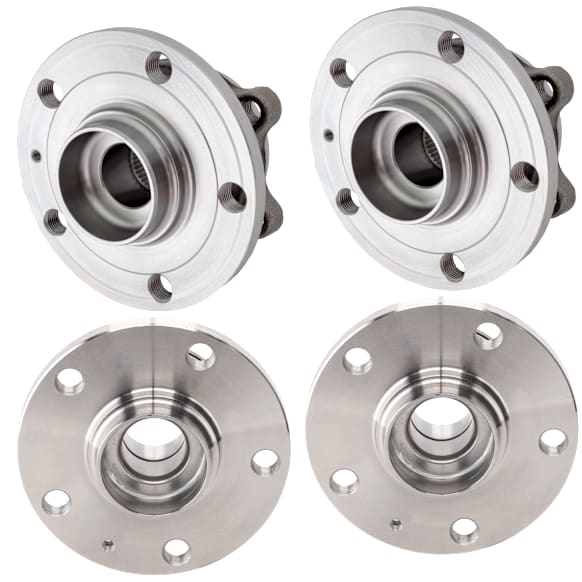 Front and Rear, Driver and Passenger Side Wheel Hub, 5 Lugs, With Bearing