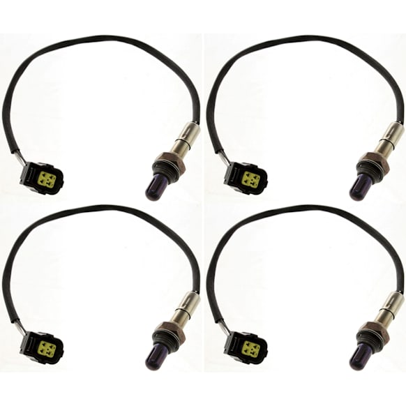 Before and After Catalytic Converter, Driver and Passenger Side Oxygen Sensor, Set of 4, 4-wire