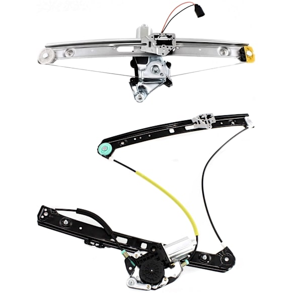 Front and Rear, Driver Side Window Regulator, Power, With Motor, E46 Body, Sedan/Wagon