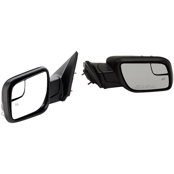 2014 Ford Explorer - Driver and Passenger Side Mirror, Power Adjust, Heated, Paintable, Power Folding, In-housing Signal Light, No Blind Spot Feature, No Memory, With Puddle Light, No Auto-Dimming