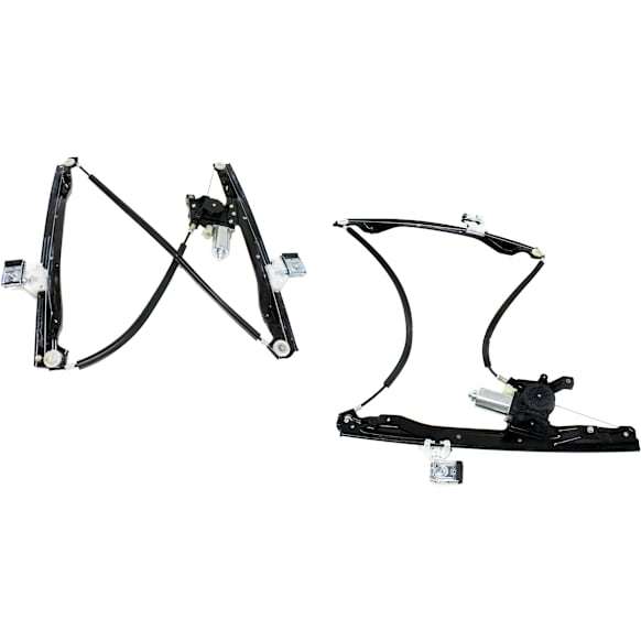 Front, Driver and Passenger Side Power Window Regulator, With Motor
