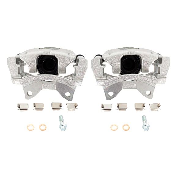 Rear, Driver and Passenger Side Brake Calipers, Bracket Included